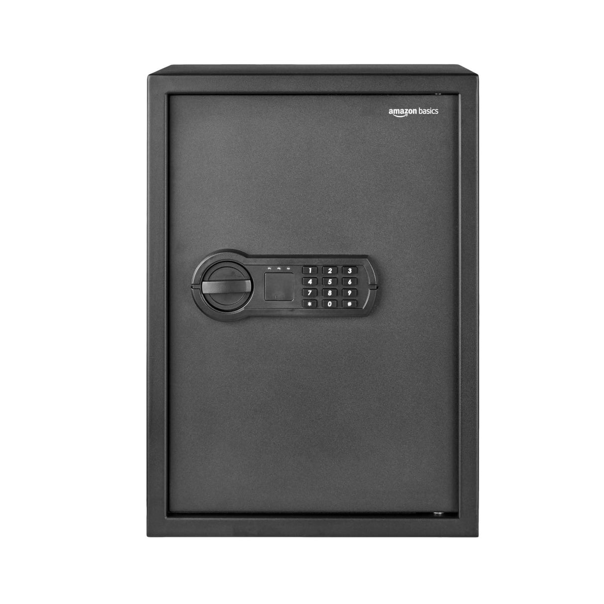 Amazon Basics Caja fuerte Electrónico de acero para el hogar con cerradura de teclado digital programable para joyas, dinero y objetos de valor, 51 litros, 35 x 33 x 50 cm, Negro