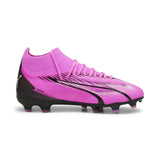 PUMA Ultra Pro FG/AG JR, Soccer Shoe, Poison Pink White Black, 37.5 EU