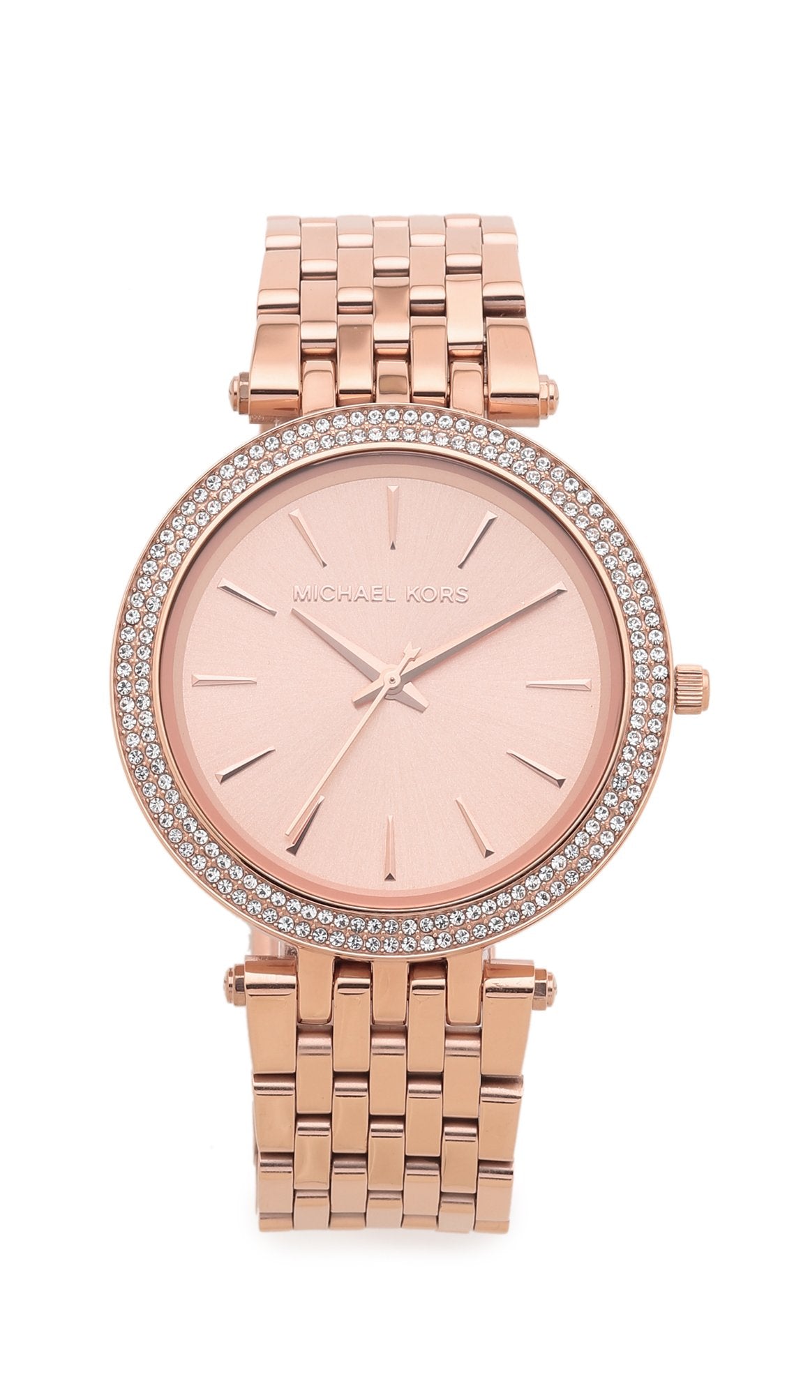 Michael Kors Reloj Darci para Mujer, Movimiento de Cuarzo de Tres Agujas en Tono Oro Rosa con Correa de Acero Inoxidable, 39 mm, Tono Oro Rosa