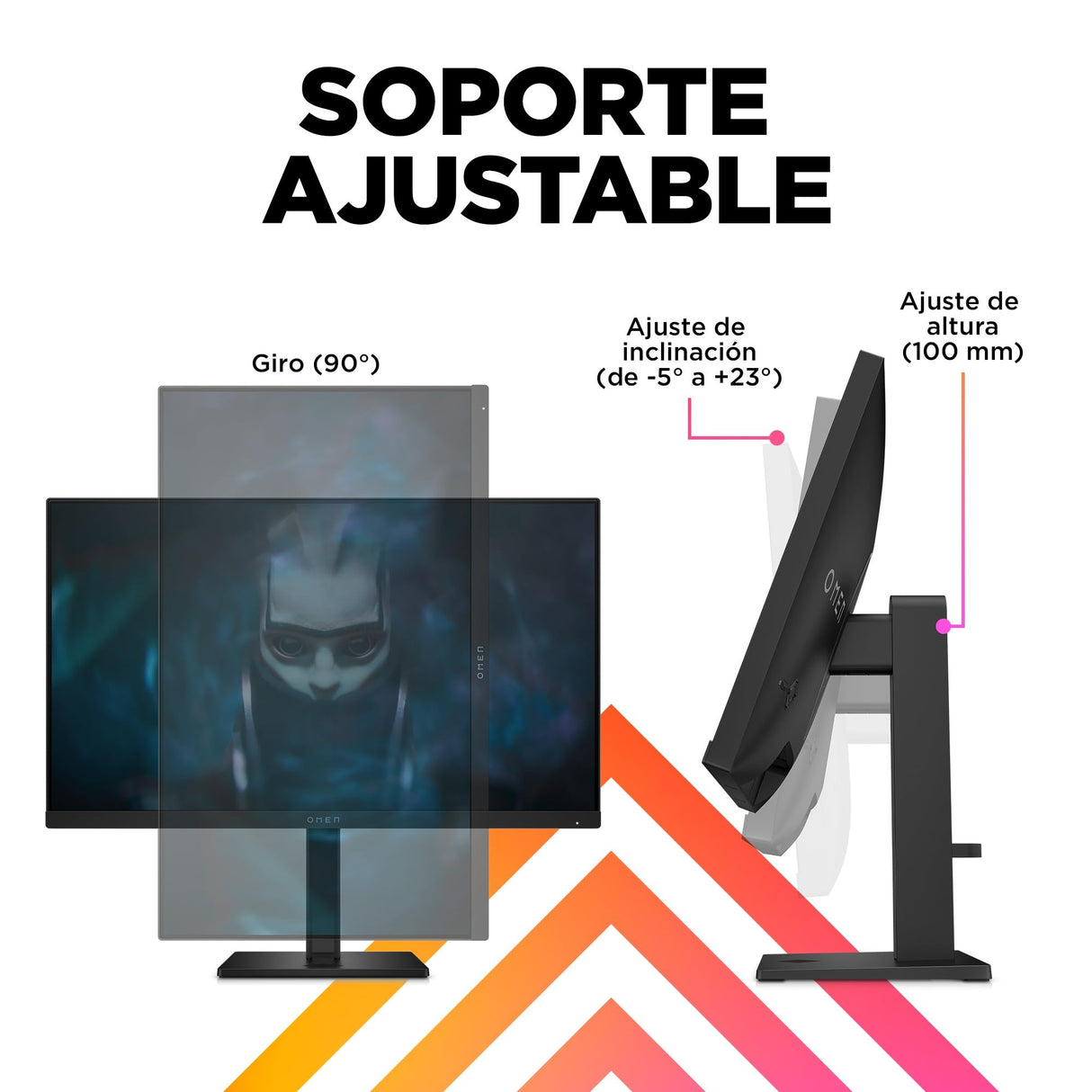 HP OMEN 24 – Monitor Gaming de 24" FHD (1920 x 1080 a 165 Hz, IPS, 16:9, 1ms, HDMI, Antirreflejo, DisplayPort, AMD FreeSync Premium, Compatible con Consolas) Negro
