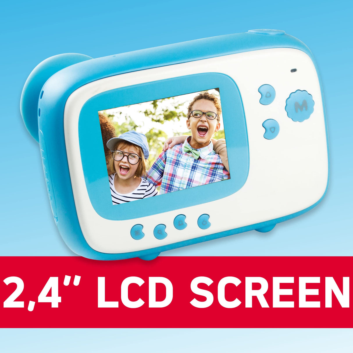 AGFA Photo Pack Realikids Instant CAM + 6 Rollos de Papel térmico ATP3WH adicionales, cámara instantánea Infantil, Pantalla LCD de 2,4 Pulgadas, batería de Litio, Espejo Selfie y Filtro de Fotos Azul