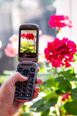 TTfone TT970 Whatsapp 4G Pantalla Táctil Teléfono de tapita y Botones Grandes – con Cámara de 8MP y Botón de Asistencia de Emergencia, Compatible con Audífonos y – Fácil y Simple de Usar (embalar)
