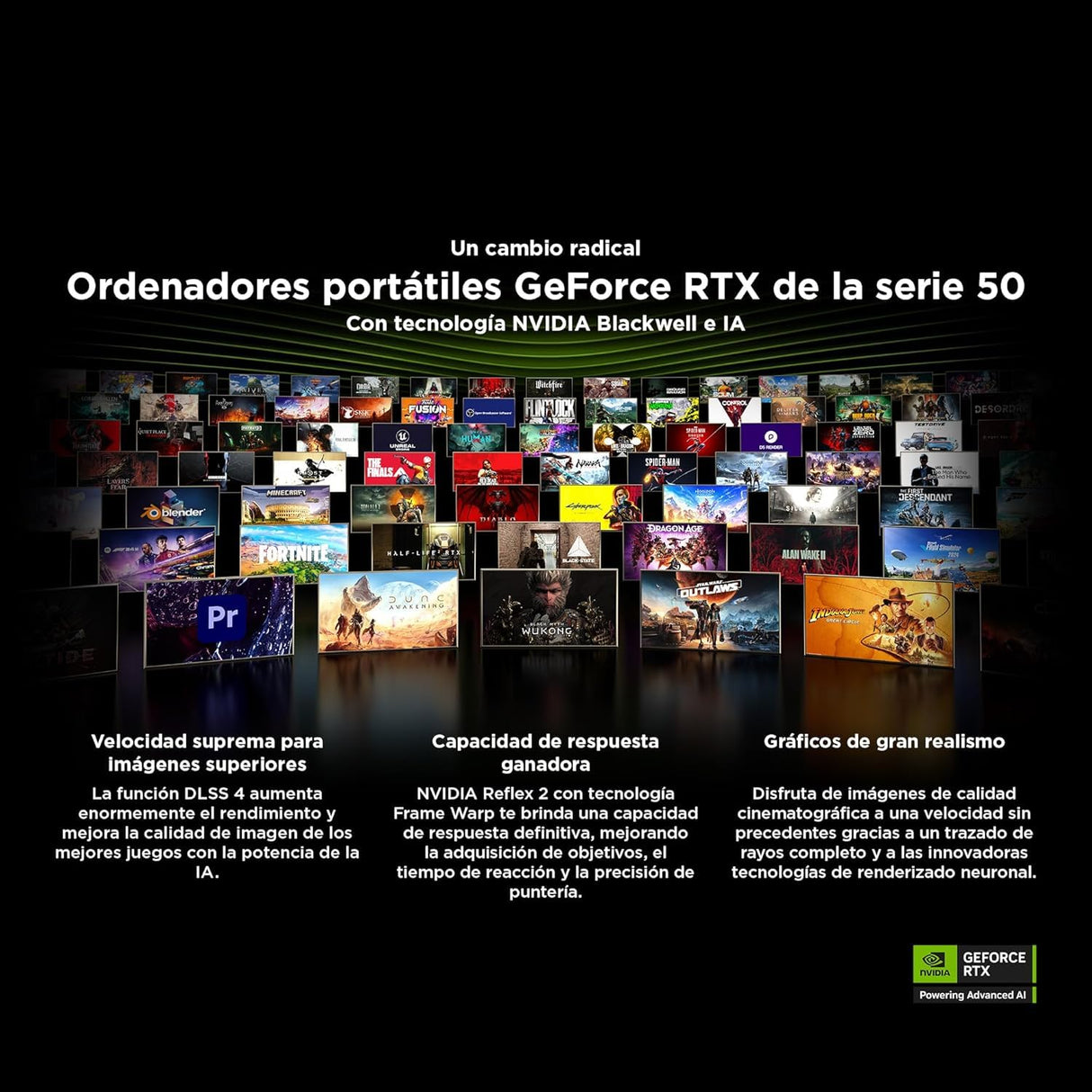 HP OMEN - Ordenador portátil Gaming 16" 2.5K WQXGA (AMD Ryzen AI 7 350, 32GB RAM, 1TB SSD, NVIDIA RTX 5060, FreeDos) Teclado QWERTY Español - Negro
