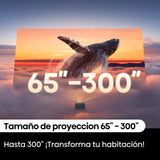 Hisense C2 - Mini Proyector Laser UHD 4K Smart TV, de 65 a 300 Pulgadas, 2000 Lumen, Dolby Vision Atmos, Audio JBL con Subwofer, Fuente Laser Tricolor, Zoom Digital, Autoenfoque, Contraste 1700:1