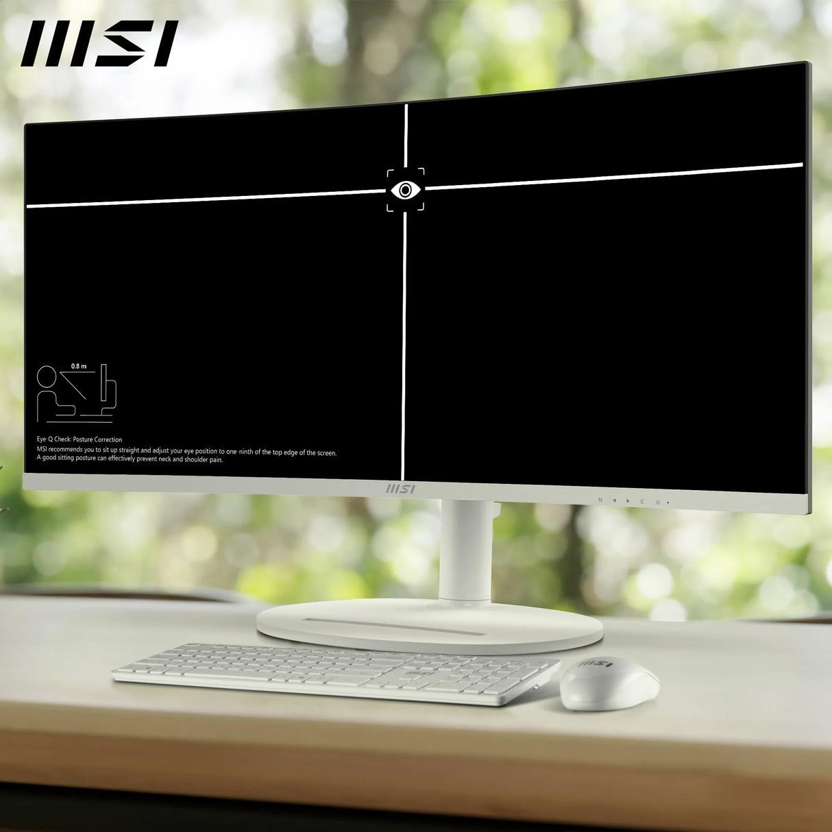 MSI Modern MD342CQPW Monitor Curvo de 34" UWQHD 1500R, Panel VA 3440 x 1440, 21:9, KVM, Pip/PBP, 120Hz, 300 nits, Anti-Glare, Altavoces Integrados, Ajustable en 3 direcciones, HDMI 2.0b