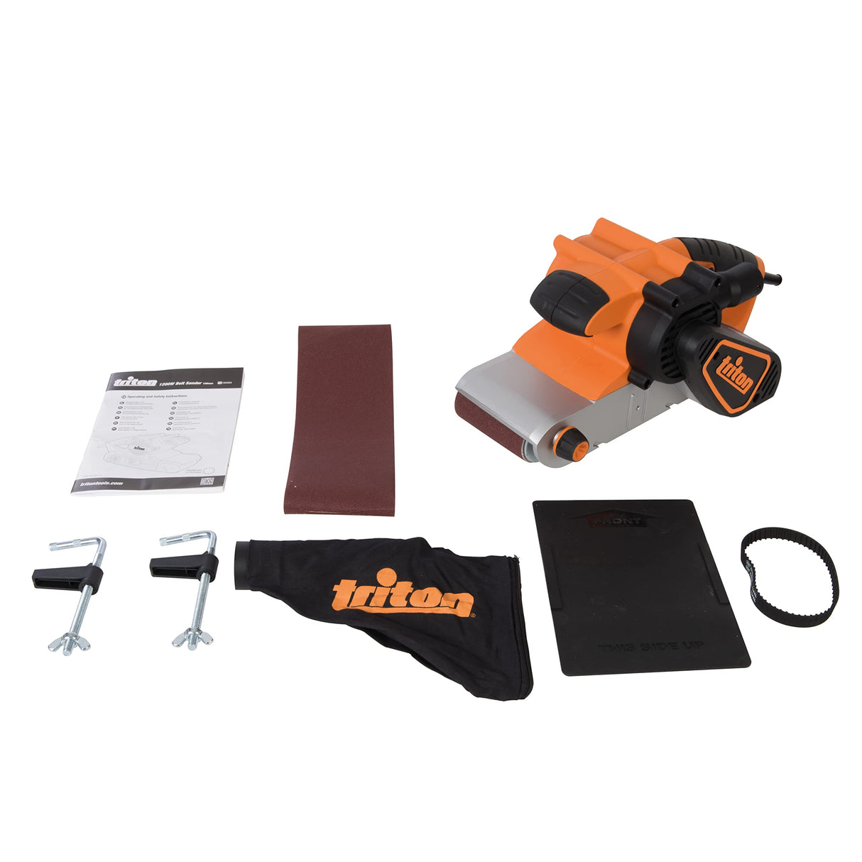 Triton T41200BS - Lijadora de banda (100 mm, 1200 W, 240 V) color naranja