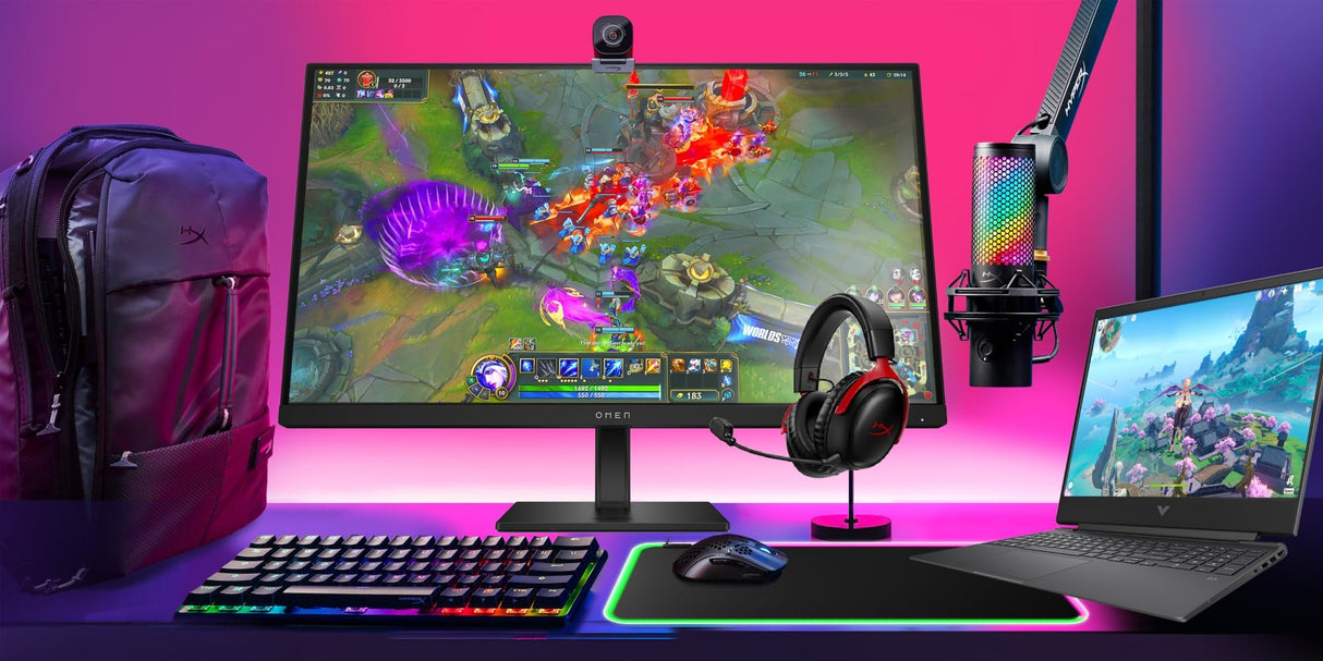 HP OMEN 24 – Monitor Gaming de 24" FHD (1920 x 1080 a 165 Hz, IPS, 16:9, 1ms, HDMI, Antirreflejo, DisplayPort, AMD FreeSync Premium, Compatible con Consolas) Negro