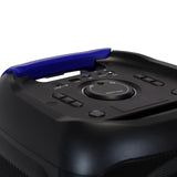 mooov 477371 - Altavoz Bluetooth Potente 200W Musicales, TWS portátil, 7 Efectos LED, Tomas USB, SD, Entrada para Micro, asa Extensible y Ruedas Estilo Trolley para fácil Transporte