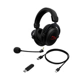 HyperX Cloud II Core Wireless - Auriculares gaming para PC, DTS Headphone:X audio espacial, almohadillas viscoelásticas, Negro
