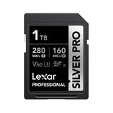 Lexar Silver Pro Tarjeta SD de 1TB, Tarjeta de Memoria SD UHS-II, V60, U3, C10, Lectura de hasta 280MB/s, Escritura de 160MB/s, Tarjeta SDXC para DSLR/cámara/fotógrafo/videógrafo (LSDSIPR001T-BNNNG)
