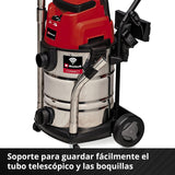 Einhell Professional Aspirador de seco-húmedo con batería TP-VC 36730 S Auto-Solo Power X-Change (iones de litio, 36 V, función de conectividad, función ECO/BOOST, sin batería ni cargador)
