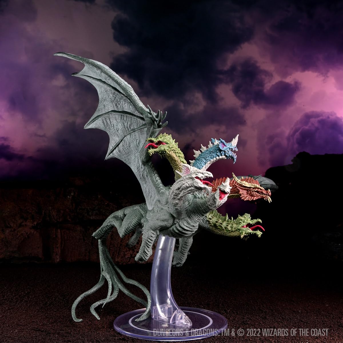 WizKids- D&D Icons of The Realms Miniatures: Set 22-Dracohydra Dragón Figura, Multicolor, S (96132)