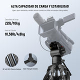 NEEWER LL34 - Trípode de vídeo para cámara de 78 pulgadas, cierre rápido con cabezal de líquido amortiguador, robusto trípode de fibra de carbono con placa QR de modo dual compatible con DJI