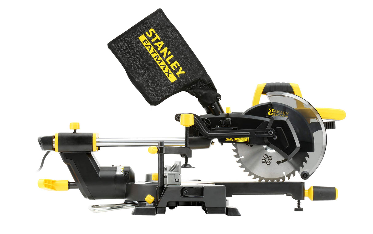 STANLEY FATMAX FME721-QS - Ingletadora telescópica 1.500W, Ø disco 216mm, bisel 45°