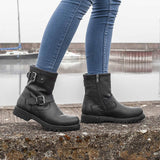 Panama Jack Felina Igloo, Botas Estilo Motero Mujer, Negro (Negro B18), 37 EU