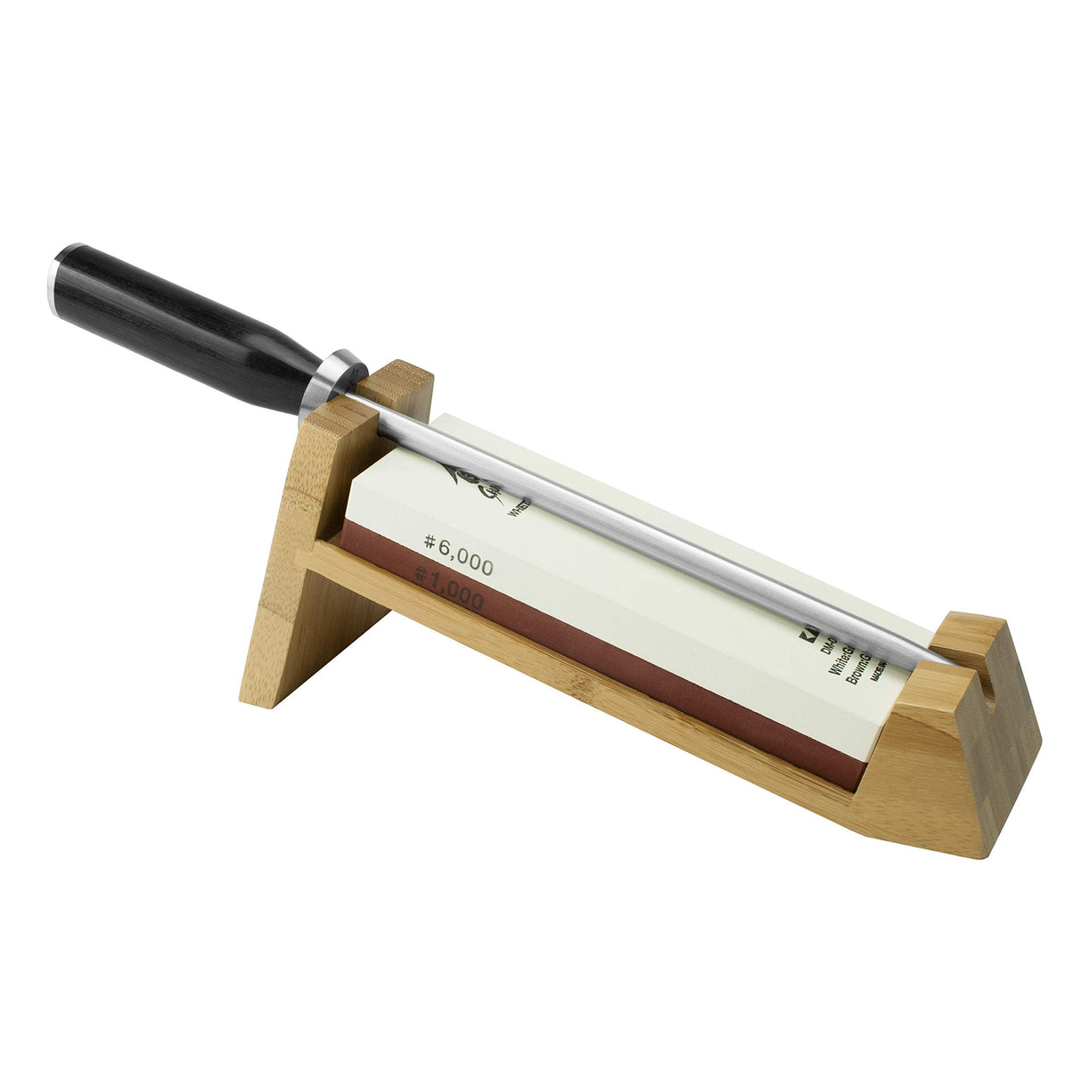 Shun DM0610 Classic - Sistema de afilado de piedra de afilar (3 piezas, madera, 9 pulgadas)