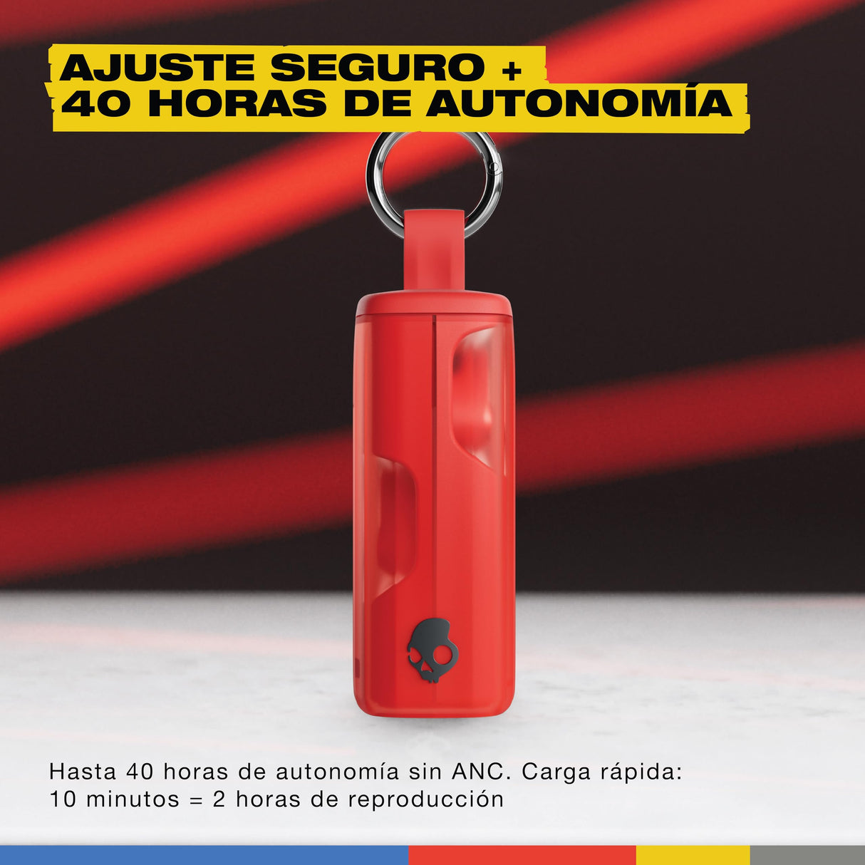 Skullcandy Auriculares inalámbricos Method 360 ANC Sonido Bose, audífonos Bluetooth, cancelación de Ruido, 40 Horas de autonomía, Resistentes al Sudor y Agua, micrófono para iPhone y Android - Plasma
