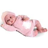 Muñecas Antonio Juan | Sweet Reborn Luca en Conjunto de Punto | Cuerpo de Tela Ponderado 42 cm | Articulaciones Móviles | Ref. 80324 - Colección 2024