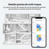 Ultenic T10 Pro Robot Aspirador Autovaciado con Esterilización UV, 60 Días Manos Libres, Robot Fregasuelos LiDAR Navegación 4000Pa, 2 Fregona Giratoria, Auto-Ajuste Potencia para Alfombra