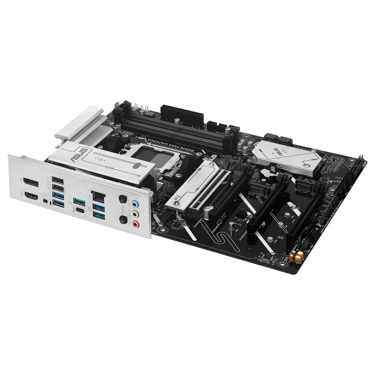 ASUS B650E MAX Gaming WiFi - Placa Base AMD B650 ATX, DDR5, PCIe 5.0, Tres Ranuras M.2, Wi-Fi 6E, Realtek 2.5Gb Ethernet, DisplayPort, HDMI, USB 10 Gbps Tipo-A y Tipo-C, BIOS Flashback, Aura Sync
