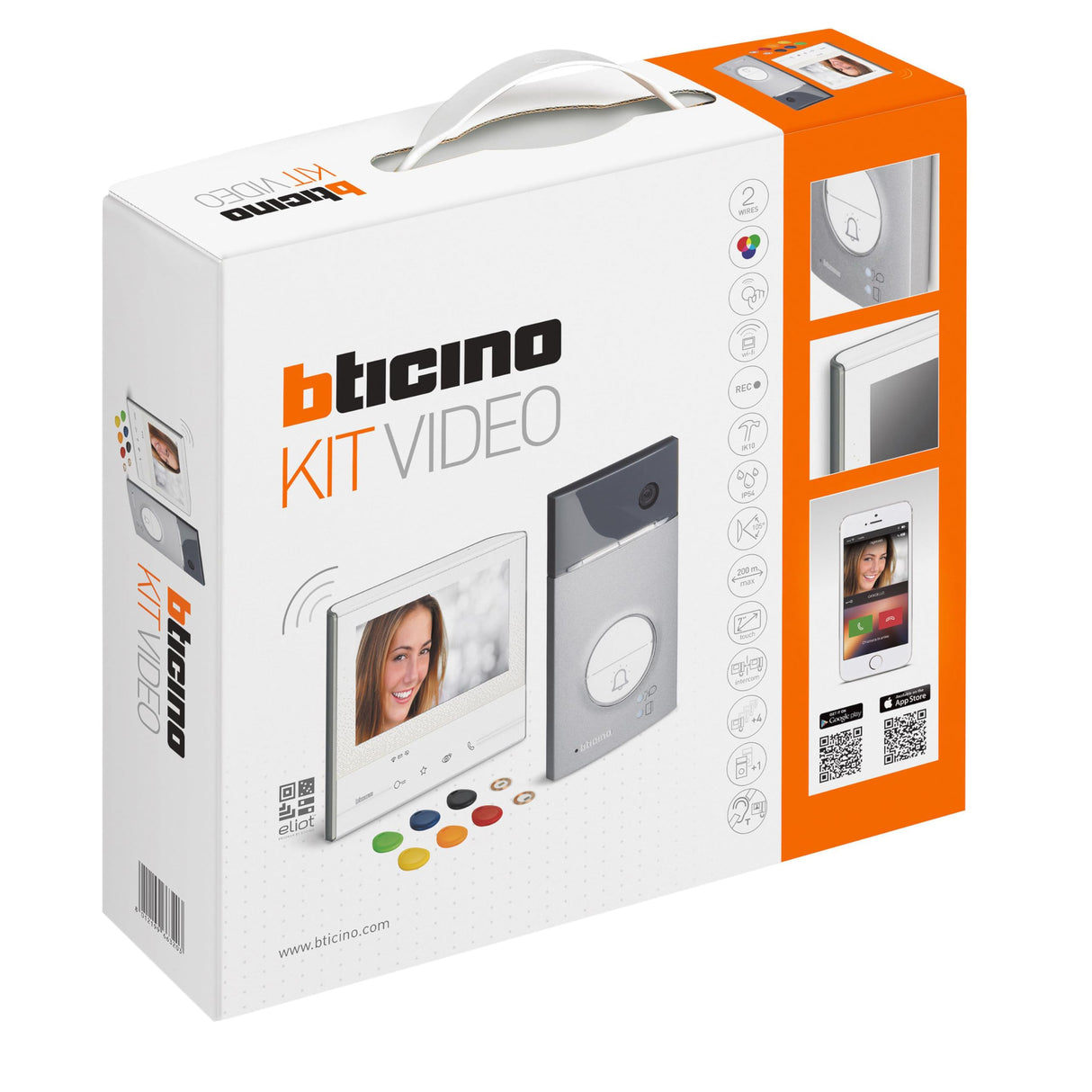 Kit Videoportero superficie2 hilos Bticino Linea 3000 con monitor CLASSE300X13E 363911