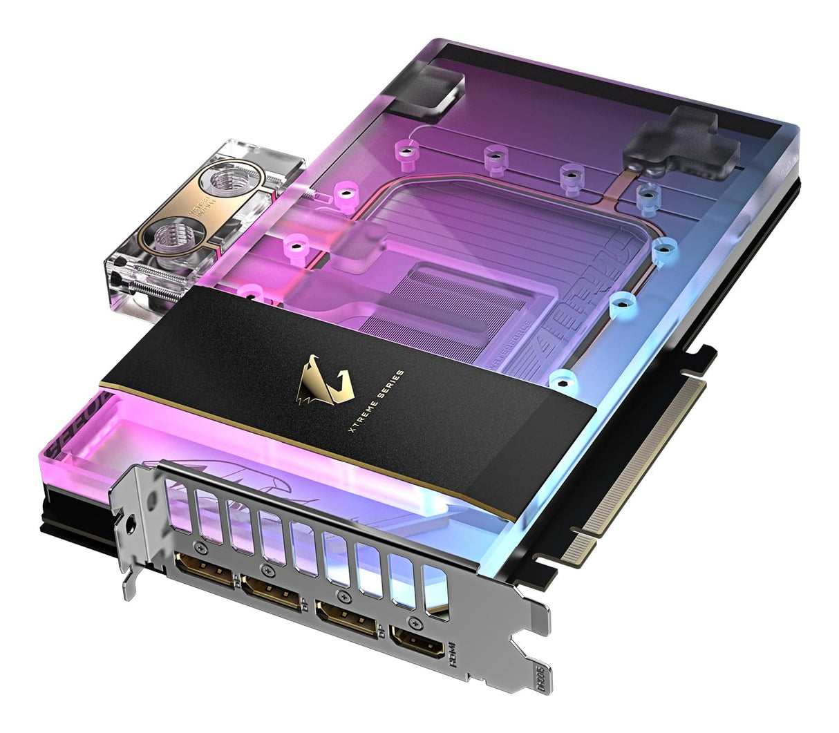 GIGABYTE AORUS GeForce RTX 5090 XTREME WATERFORCE WB 32G Tarjeta Gráfica - 32 GB GDDR7, 512 bits, PCI-E 5.0, 2655 MHz Frecuencia Base, 3 x DP 2.1a, 1 x HDMI 2.1b, NVIDIA DLSS 4, GV-N5090AORUSX WB-32GD