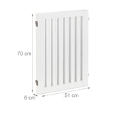 Relaxdays Barrera de Seguridad, Reja Ajustable para Perros, 1 Ud, 70x154 cm, Protector de Chimenea, MDF, Blanco, Tablero de Fibras