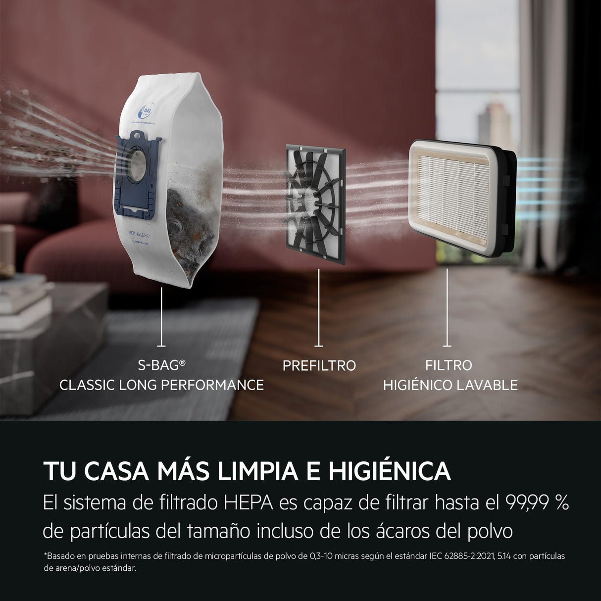 AEG AB51C1SW Aspiradora de Trineo con Bolsa, 750W de Potencia, 3,5L de Capacidad, Cable de 8,5m, 79dB de Ruido, Filtro Lavable, Cepillo Todo Suelo, Boquilla 2 en 1, Incluye 1 Bolsa, Blanco