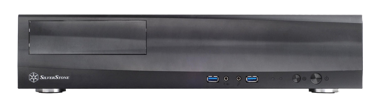 Silverstone SST-ML03B - Caja de ordenador de sobremesa (HTPC, micro-ATX, 1 x USB 3.0, interruptor de encendido/apagado integrado), negro