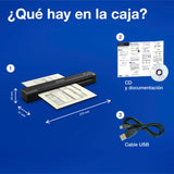 Escáner móvil rápido WorkForce ES-50 A4 con tecnología Epson ScanSmart y sin tiempo de encendido