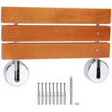 VEVOR Asiento de Ducha Plegable de Teca, 510 x 350 x 50 mm, Montado en la Pared con Capacidad de Carga de 199,58 kg, para el Cuidado del Hogar, para Personas Mayores, Mujeres Embarazadas y Niños