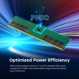Transcend Módulo de Memoria JetRam JM5600ASE DDR5 32GB - 5600MT/s, 1.1V Bajo Voltaje, para Workstations de Alto Rendimiento/Juegos - JM5600ASE-32G
