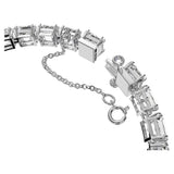 Swarovski Pulsera Millenia, Talla cuadrada, Pequeña, Blanca, Baño de rodio