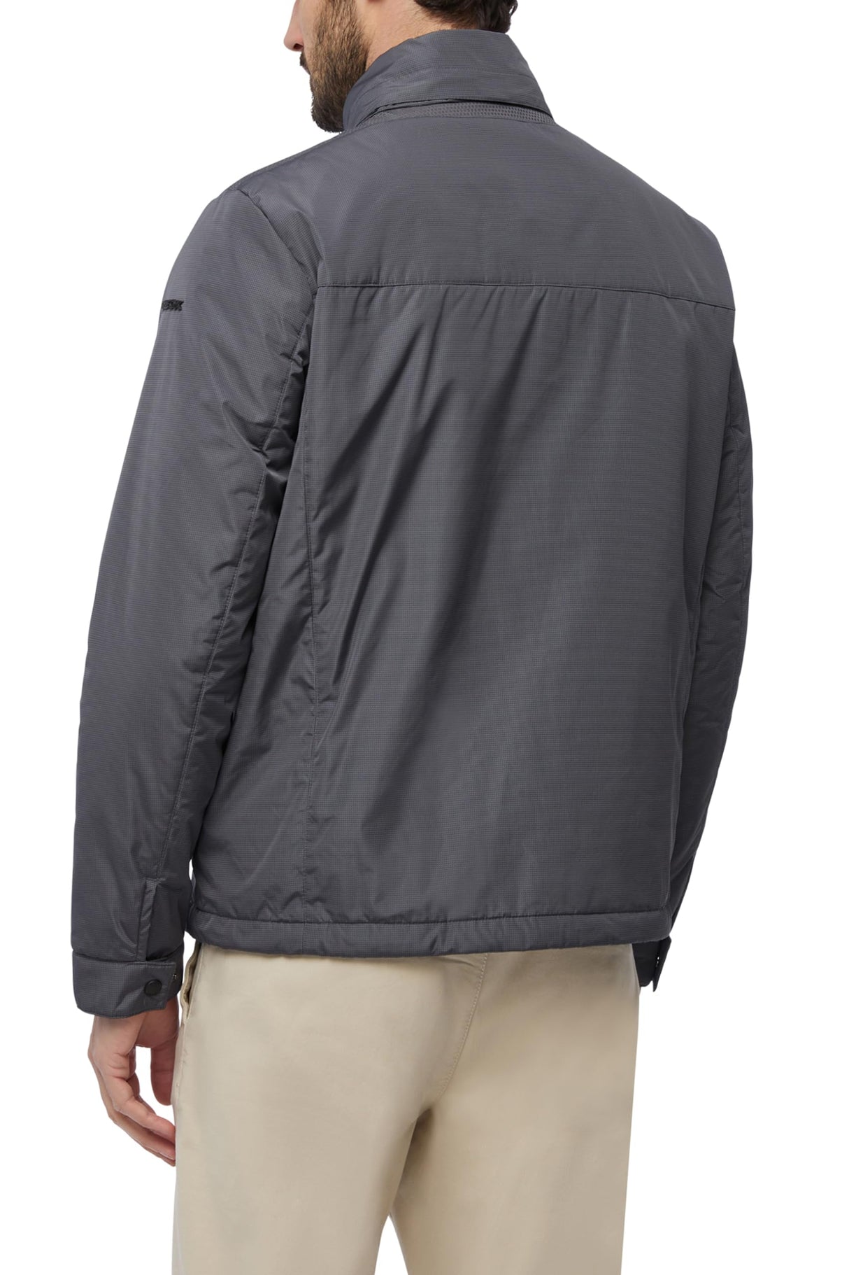 Geox M Litio Short Jkt Chaqueta, Perla ahumada/Negro, 56 para Hombre