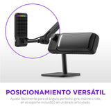 NZXT Capsule Elite - Micrófono de Condensador USB prémium para Gaming, Streaming, podcasting y grabación - Sonido Estudio - Diseño multiposición - Software DTS - Iluminación RGB - Negro