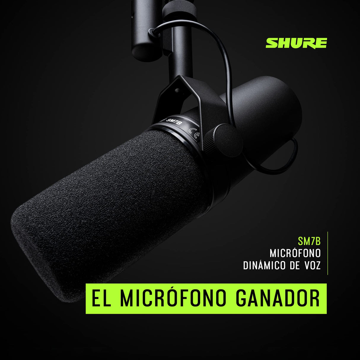 Shure SM7B - Micrófono dinámico cardioide, Proporciona un Sonido cálido para radiodifusión, podcasts y grabación