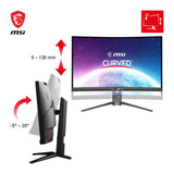 MSI mag 325CQRF QD, Monitor Gaming Curvo 31.5", 2560 x 1440 (WQHD), 170 Hz, 16:9, 300 nits, 1 ms de Respuesta, Curva 1000R, Negro