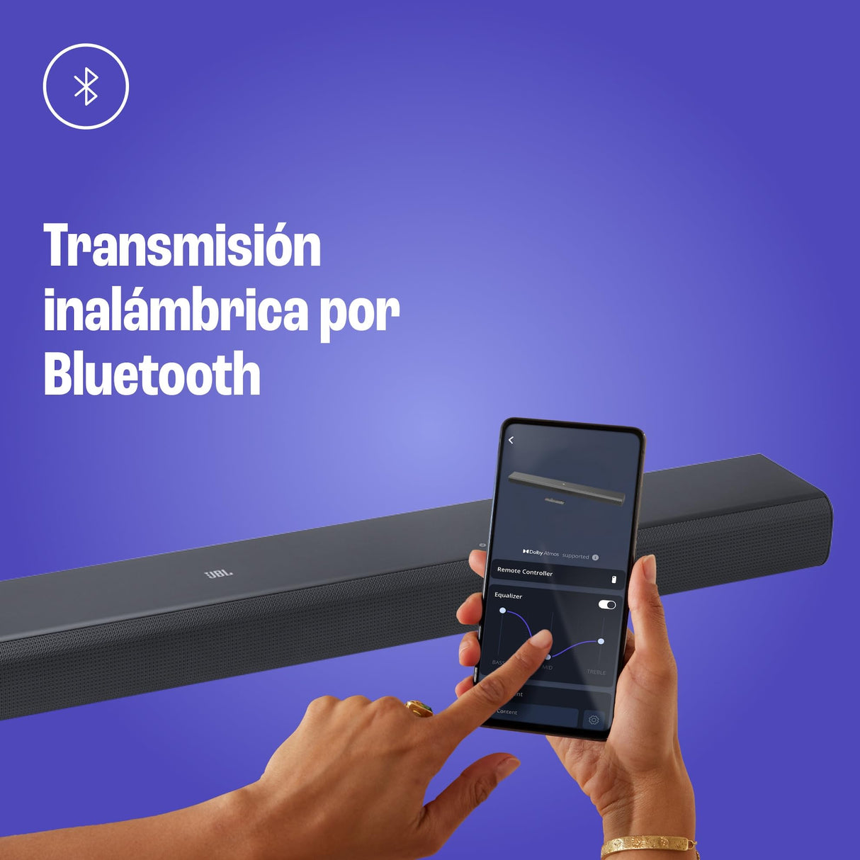 JBL Cinema SB 510 Barra de Sonido de 3.1 canales con subwoofer incorporado para graves profundos y 200 vatios de potente Dolby Audio para una experiencia auditiva de calidad, negro
