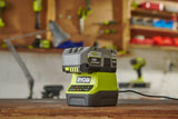 RYOBI – 2 baterías One+ y Cargador de Sonido: 1 batería de 4,0 Ah, 1 batería de 2,0 Ah, 1 Cargador de 2,0 A – RC18120-242X