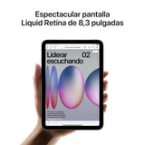 Apple iPad Mini (A17 Pro): Pantalla Liquid Retina de 8,3 Pulgadas, 256 GB, Wi Fi 6E, cámaras Frontal y Trasera de 12 Mpx, Touch ID, autonomía para un día Entero – Azul