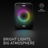 Panasonic SC-BMAX5E-K Altavoz Portátil para Fiestas con Bluetooth, Luces Integradas, 75 W, USB, Entrada Óptica para TV, Entradas de Guitarra y Micrófono para Karaoke, Negro