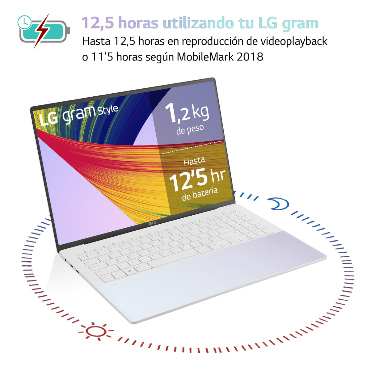 LG Gram STYLE 16Z90RS-G.AD74B - Ordenador Portátil, 16 Pulgadas OLED FHD, Intel Core EVO i7 13ª Gen, Windows 11 Home, 32 GB RAM, 512GB SSD, 1.2Kg, 12.5hr de Autonomía, White ICE