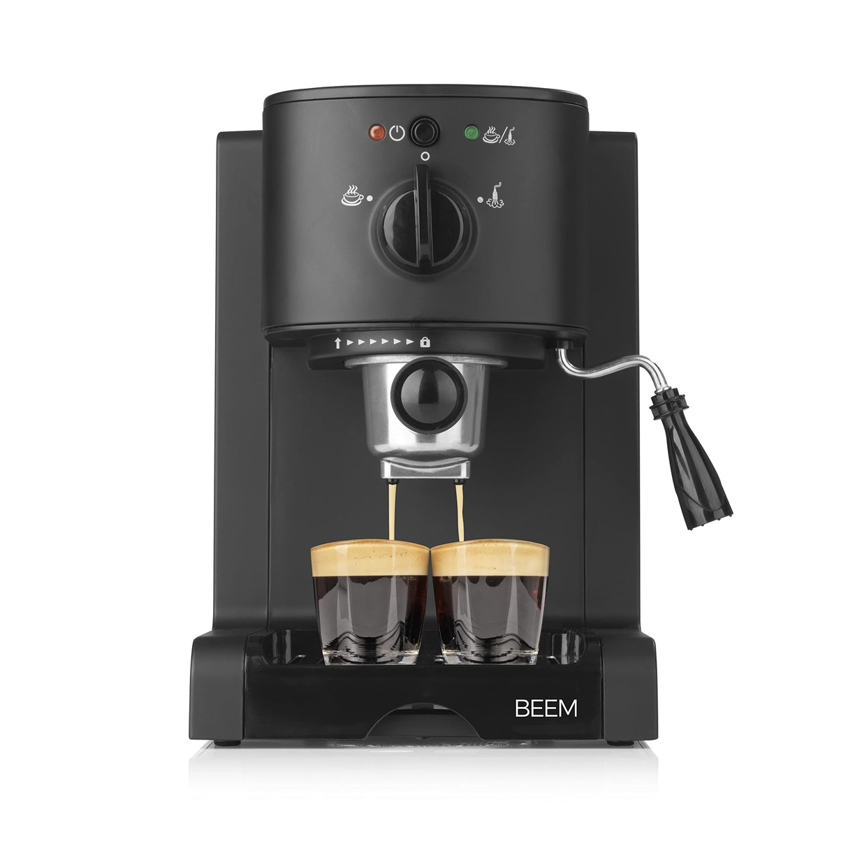 BEEM ESPRESSO-PERFECT Máquina de café espresso | 20 bares | Para cápsulas, polvo&Pads para disfrutar del café en casa | Con boquilla de espuma de leche para especialidades de café como las del barista