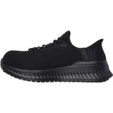 Skechers Tilido Ombray, Botas de construcción Mujer, Black Textile/Synthetic, 38 EU