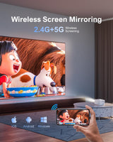 ULTIMEA Mini proyector portátil Full HD con WiFi Mejorado 5G/2.4G y Bluetooth, decodificación 2K, 300 lúmenes ANSI, Enfoque eléctrico, Compatible con iOS Android Phone/TV