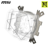 MSI MAG CORELIQUID I360 AIO WHITE CPU Refrigeración líquida, Colplate ampliada, ventiladores ARGB Blockhead y LDB, radiador de flujo dividido, Mystic Light, Compatible con Intel y AMD