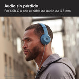 Beats Solo 4 - Auriculares Wireless Bluetooth on-Ear, compatibles con Apple y Android, con hasta 50 Horas de batería - Azul Pizarra