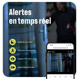 OMAJIN by Netatmo, 2 x Cámara Seguridad Interior Exterior 2K inalámbrica, Visión 140°, IP65 Waterproof, 64 SD/Cloud, Detección Humana/Movimiento, batería 9600mAh, Audio bidireccional, OBU-2OWC