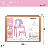 WOOMAX Teamson Kids - Tocador Infantil para niñas Arco Iris con Taburete y Espejo, Juguetes de Madera, Maquillaje para niñas (85397)