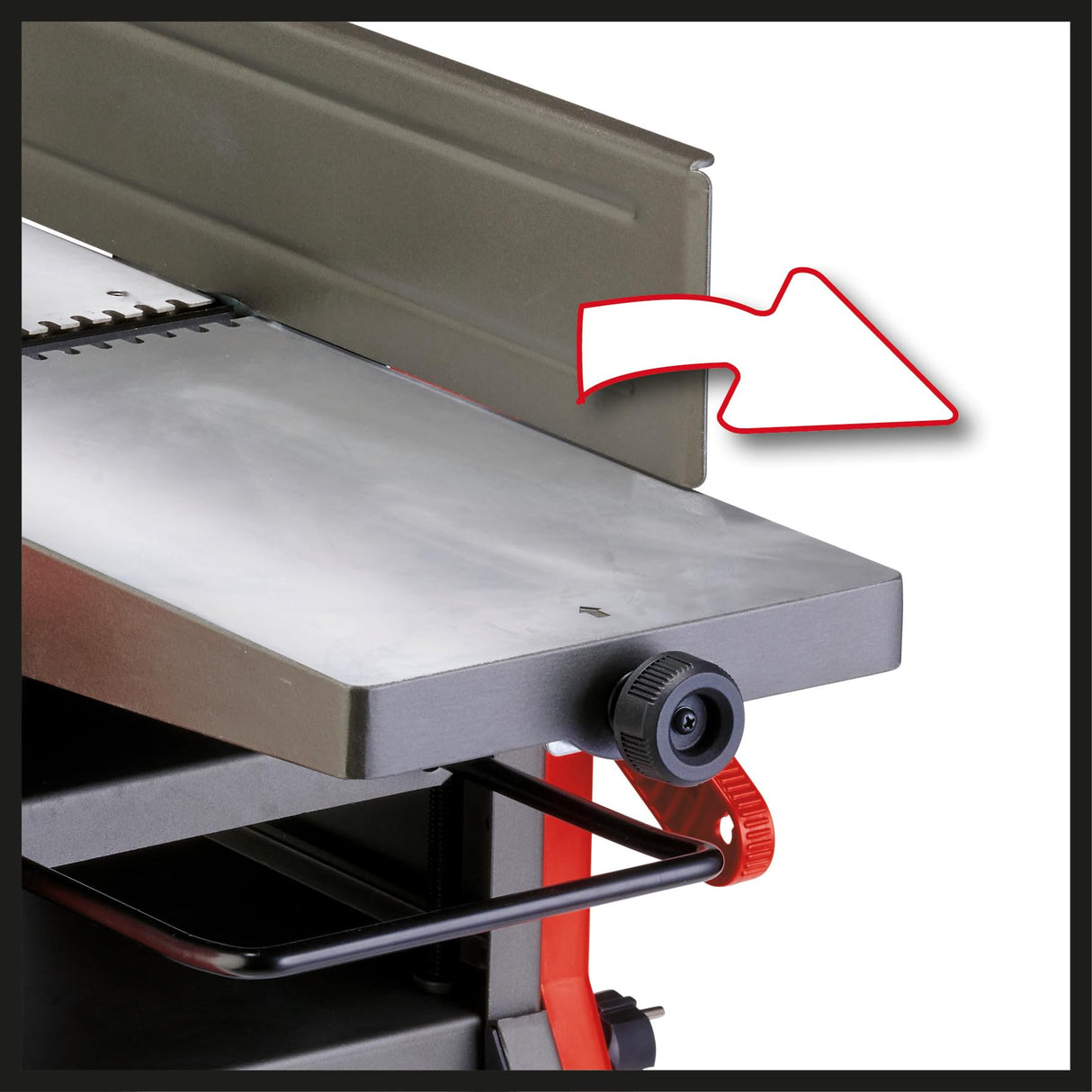 Einhell Cepilladora estacionaria TC-SP 204/2 (1500 W, 9000 rpm, 204 mm de ancho de cepillado, construcción estable para regruesado y planeado, estribo de salida extensible)